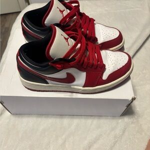 Nike Air Jordan Red and White Sneakers